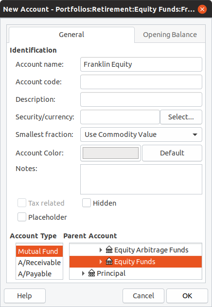 New Mutual Fund Account